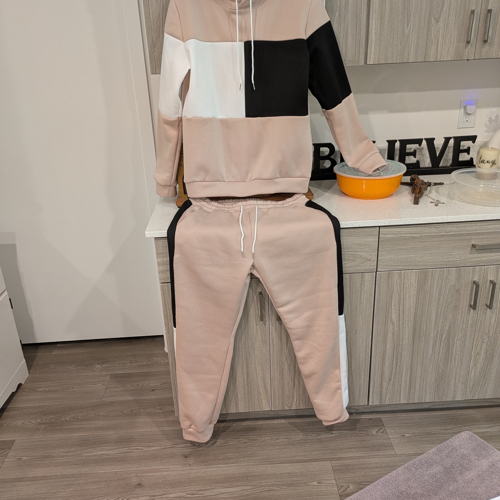 Colorblock Hoodie and Jogger Set